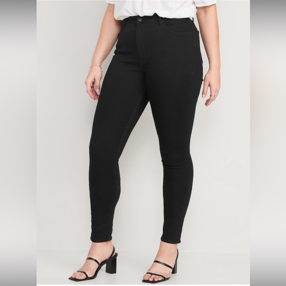 Old Navy Rockstar Super Skinny High rise‎ jeans black size 16 petite
